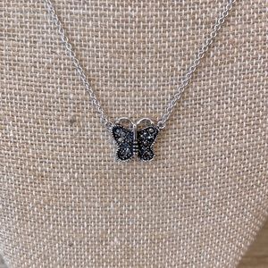 NWT Cookie Lee Necklace CZ Butterfly